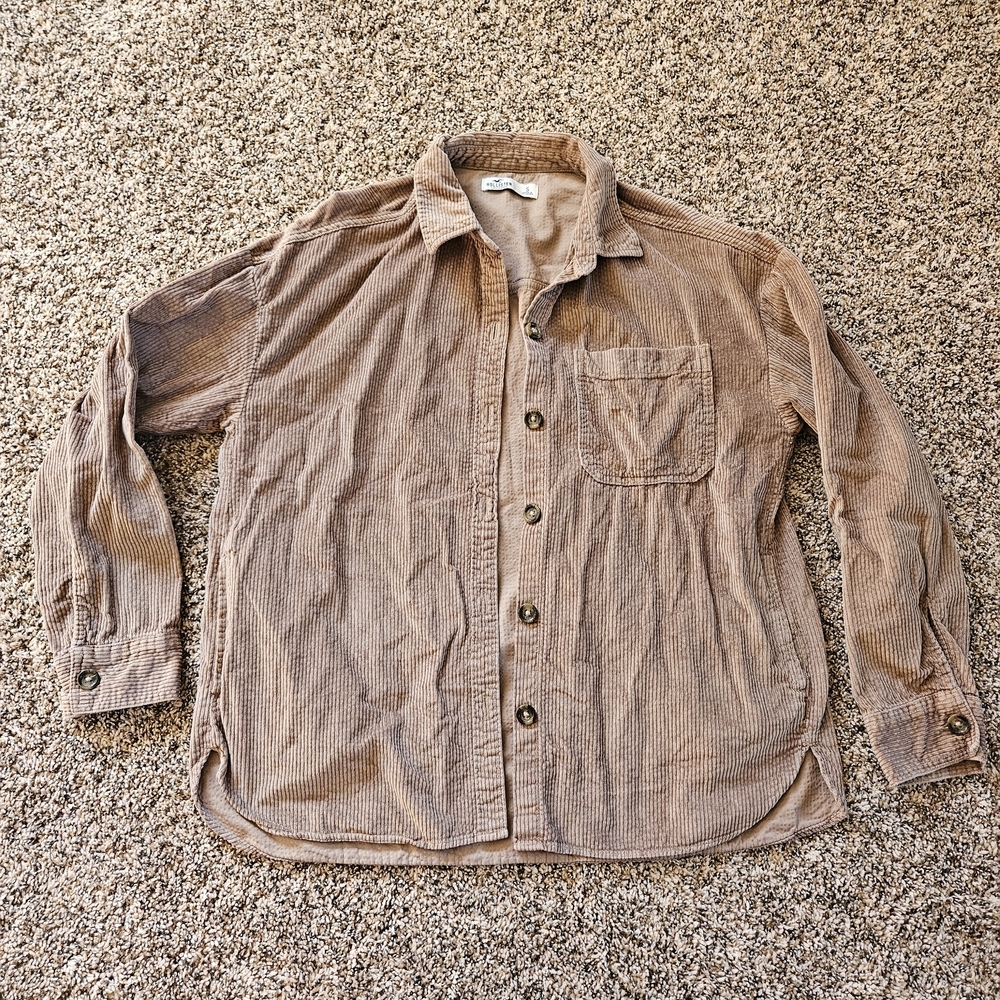Hollister Brown Corduroy Shirt Small